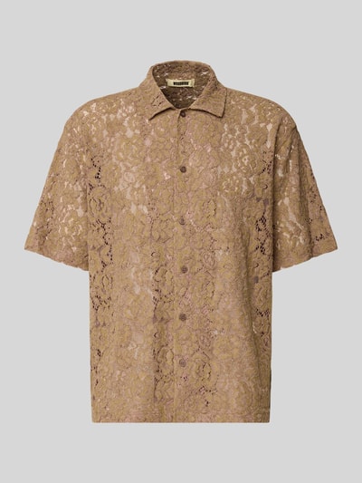 WOODBIRD Relaxed Fit Freizeithemd mit Ausbrenner-Effekt Modell 'Banks' Taupe 2
