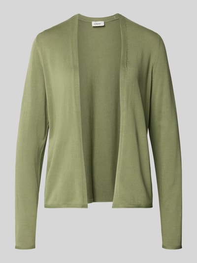 Produktfoto, Regular Fit Cardigan aus Baumwoll-Viskose-Mix von s.Oliver RED LABEL, jednolity kolor, długi rękaw, dzianinowa struktura