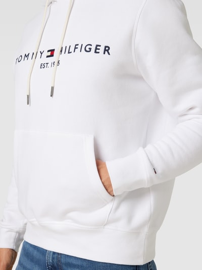 Tommy Hilfiger Hoodie mit Label-Stitching Weiss 3