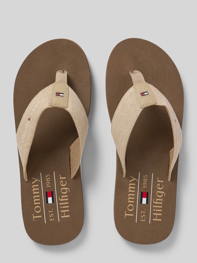 Tommy Hilfiger Flip Flops mit Denim-Riemchen Beige 3