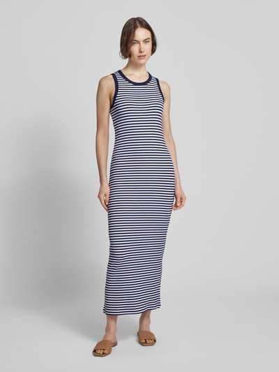 Tommy Hilfiger Maxi-jurk met streepmotief Donkerblauw - 4