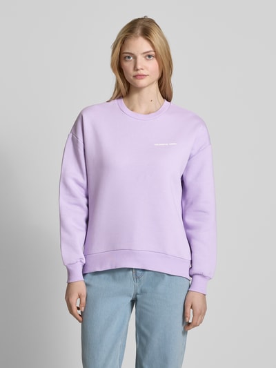 Colourful Rebel Oversized sweatshirt met ribboorden Lila - 4