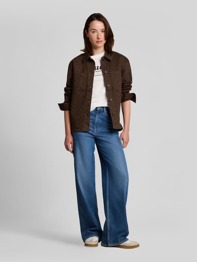 Tom Tailor Denim Regular fit jeansblouse van katoenmix Middenbruin - 1