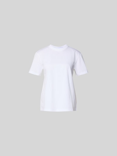 Rabanne T-Shirt mit geripptem Rundhalsausschnitt Weiss 2