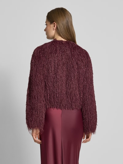 V by Vera Mont Jacke aus Effektgarn mit Rundhalsausschnitt Bordeaux 5