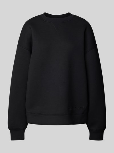 TheJoggConcept Sweatshirt met extra brede schouders, model 'RAYA' Zwart - 2