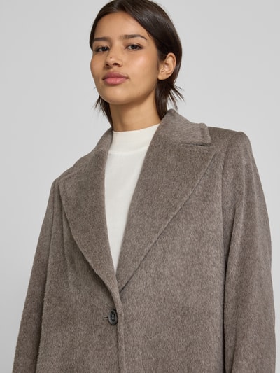 Marc Cain Mantel aus Alpaka-Mix mit Reverskragen Taupe 3