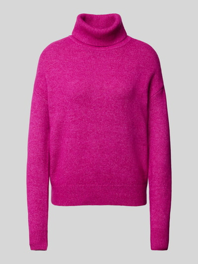 Christian Berg Woman Strickpullover aus Viskose mit Rollkragen Fuchsia 2