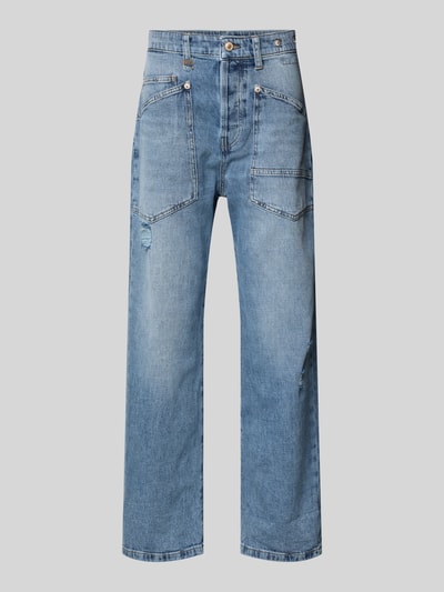MAC Baggy Fit Jeans mit aufgesetzten Taschen Blau 2