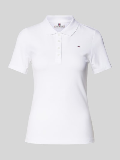 Tommy Hilfiger Slim fit poloshirt met logostitching, model '1985' Wit - 2