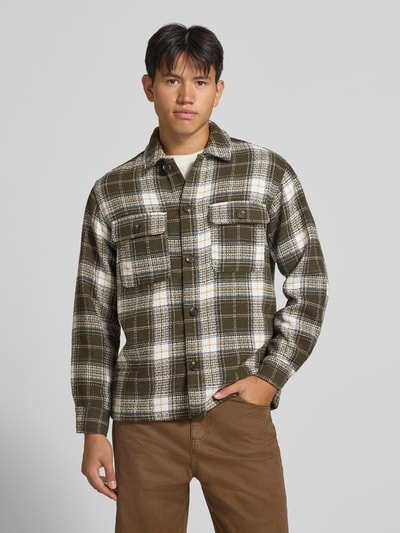 JACK & JONES Regular Fit Hemdjacke mit Brusttaschen Modell 'REGENT' Oliv 4