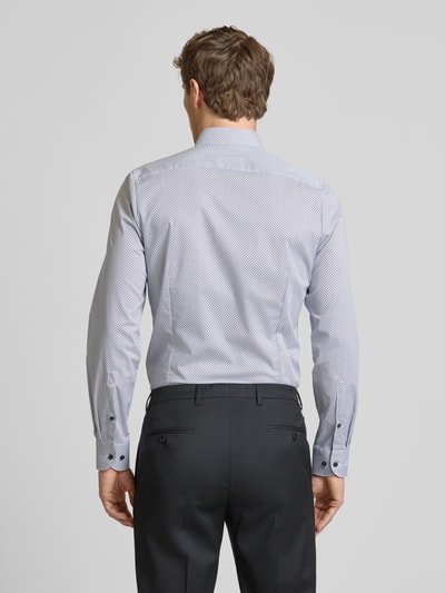 OLYMP Level Five Slim Fit Businesshemd mit Allover-Muster Modell 'NEW YORK' Graphit 5