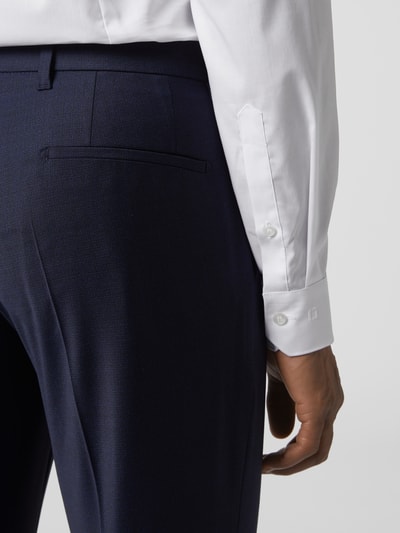 Drykorn Slim fit pantalon met wol, model 'Piet' Koningsblauw - 3