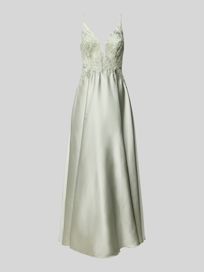 Laona Abendkleid mit Spitzenbesatz Gruen 2