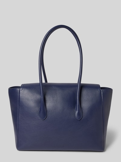 Lauren Ralph Lauren Lederhandtasche mit Label-Anhänger Marine 4