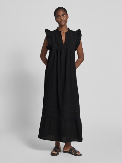 mbyM Maxikleid mit Tunikakragen Modell 'Gemala' Black 4