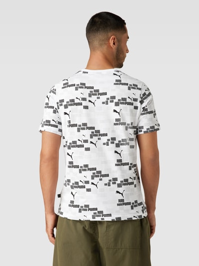 PUMA PERFORMANCE T-shirt met all-over logoprint Wit - 5