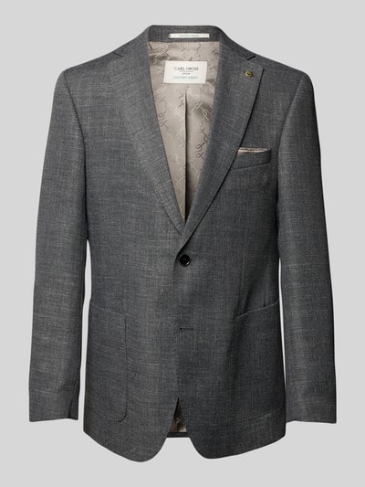 Carl Gross Regular Fit Sakko mit Woll- und Leinen-Anteil Modell 'Sander' Anthrazit 1