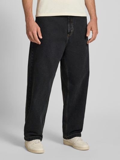 Carhartt Work In Progress Relaxed fit jeans met steekzakken, model 'BRANDON' Zwart - 4
