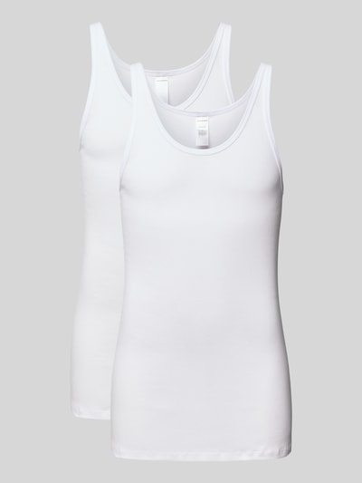Schiesser Tanktop met ronde hals, model 'ORIGINAL FINE RIB' Wit - 1
