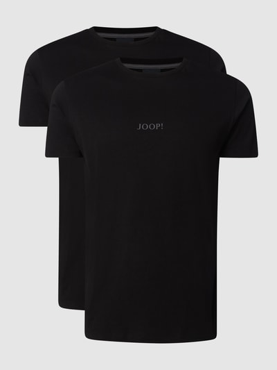 JOOP! Collection T-shirt z bawełny w zestawie 2 szt.  Czarny 1