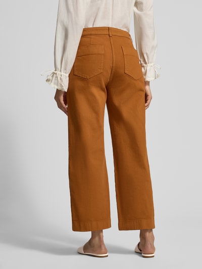 Jake*s Casual Broek met verkorte pasvorm met opgestikte zakken Camel - 5