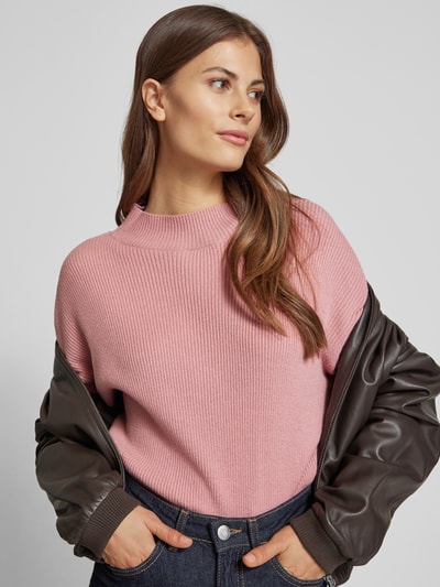 QS Strickpullover mit Turtleneck Rosa 3