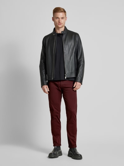 BOSS Orange Slim fit chino met steekzakken Bordeaux - 1