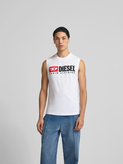 Diesel Top z Detal z logo Biały 4
