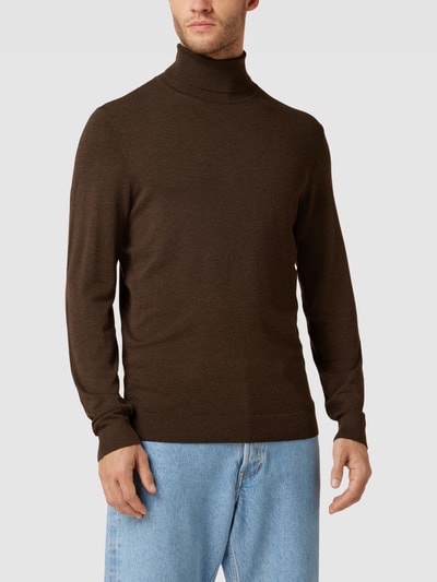 MCNEAL Strickpullover mit Rollkragen Dunkelbraun meliert 4