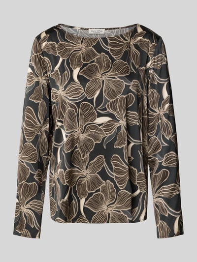 Marc O'Polo Regular fit blouse met lange mouwen van viscosemix Donkergrijs - 2