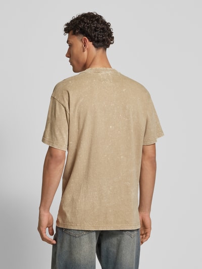 G-Star Raw T-shirt met labelprint Beige - 5