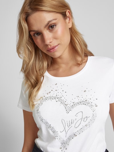 Liu Jo White T-shirt met strass-steentjes Wit - 3