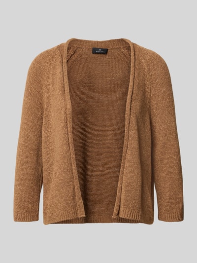 Produktfoto, Strickjacke in offener Passform mit 3/4-Arm von monari in Braun, Regular-Fit, Rollsaum, Rückenlänge 52 cm, Ärmellänge 43 cm