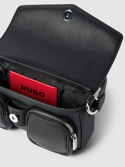 HUGO Schultertasche mit Label-Prägung Modell 'Bel' Black 5