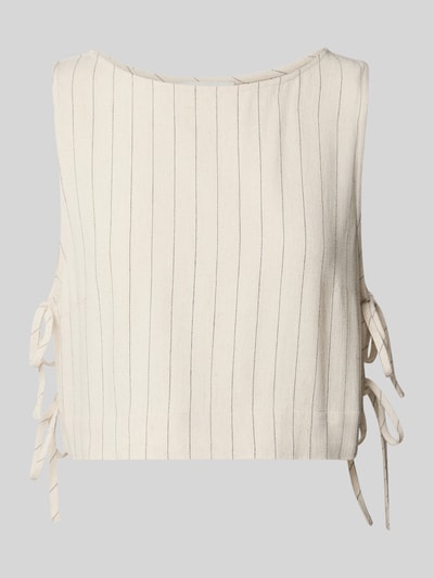 INFLUENCER'S CHOICE BY P&C* Top bluzkowy o kroju regular fit z bocznym sznurowaniem Piaskowy 2