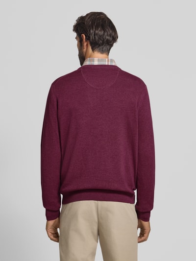 Fynch-Hatton Strickpullover mit Logo-Detail Bordeaux 5