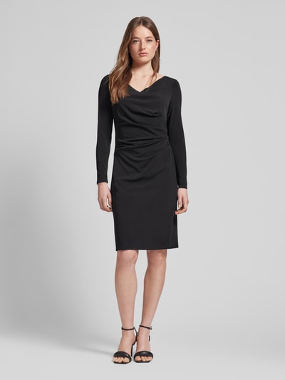 Vera Mont Knielanges Cocktailkleid mit Drapierungen Black 1
