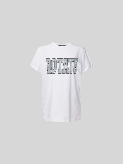 ROTATE Oversized T-Shirt mit Label-Print Weiss 2