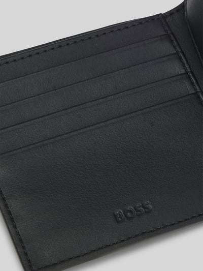BOSS Geldbörse aus echtem Leder mit Logo Prägung Modell 'MP_4CC_COIN' Black 3