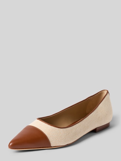 Lauren Ralph Lauren Ballerina van echt leer model 'LONDYN CAP3' Zand - 1