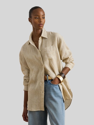 Lauren Ralph Lauren Relaxed Fit Langarmbluse aus reinem Leinen Beige 4