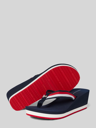 Tommy Hilfiger Teenslipper met sleehak Marineblauw - 3