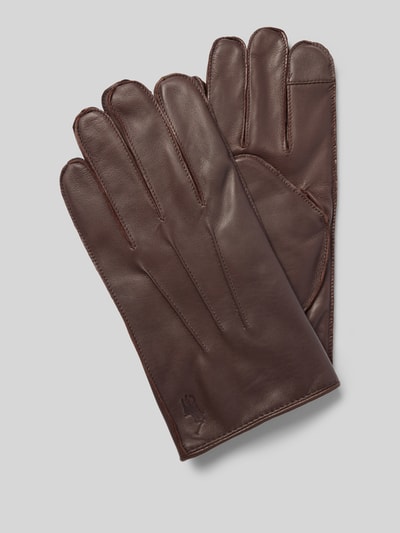 Polo Ralph Lauren Handschuhe mit Label-Detail Dunkelbraun 1