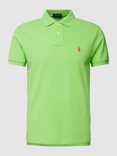 Polo Ralph Lauren Regular fit poloshirt met labelstitching Grasgroen - 2