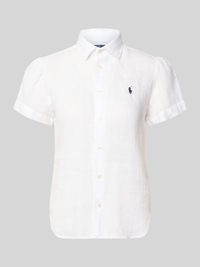 Polo Ralph Lauren Regular Fit Leinenbluse aus reinem Leinen Offwhite 2