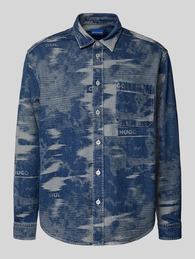 Hugo Blue Oversized Jeanshemd aus reiner Baumwolle Modell 'EBALTO' Dunkelblau 2