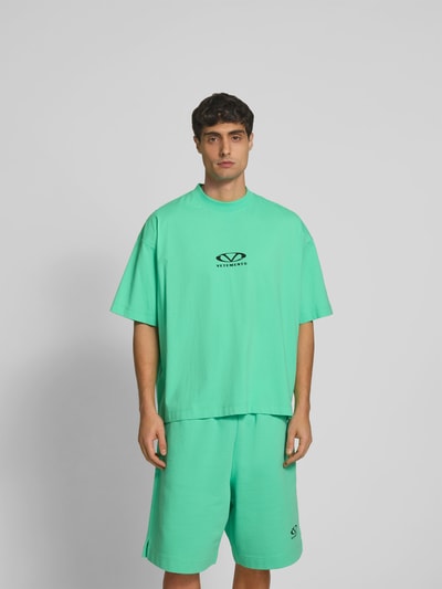 VETEMENTS Oversized T-Shirt aus Baumwolle Neon Gruen 4