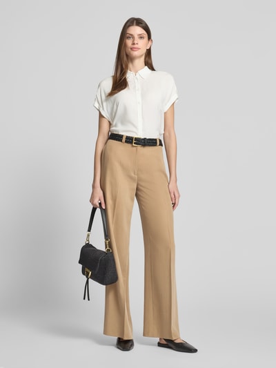 Tom Tailor Relaxed Fit Hemdbluse aus reiner Viskose Offwhite 1