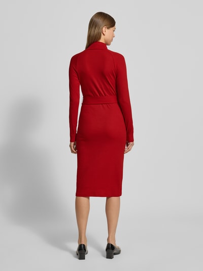 Lauren Ralph Lauren Sukienka midi z wiązanym paskiem model ‘VAHANT’ Czerwony 5